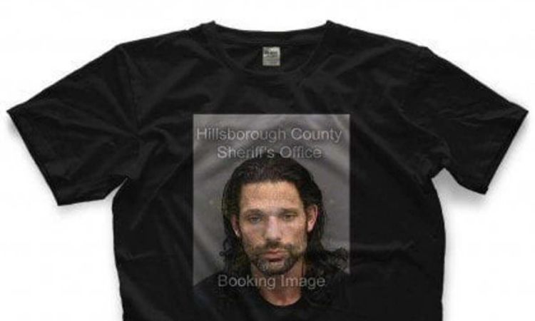 The Mugshot Tshirt of Cassandra Leppan's husband, Raymond Leppan
